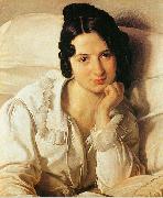 Francesco Hayez Carolina Zucchi painting